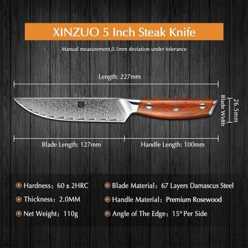Ensemble de couteaux à steak - Série B27 Yi 10
