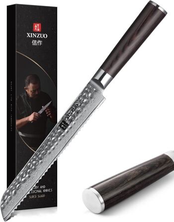 Couteau à pain Xinzuo Damas - Série B1H He 1