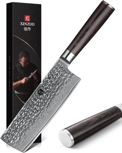 Xinzuo Damascus Nakiri mes - B1H He Series