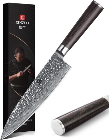 Couteau de chef Xinzuo Damas - Série B1H He 1