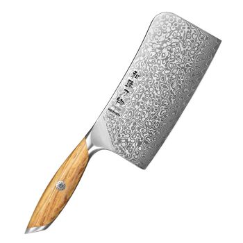 Couteau de boucher HEZHEN Damas - Série phare X01 1