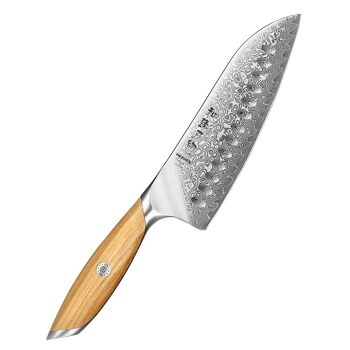 Couteau Santoku damas HEZHEN - Série phare X01 1