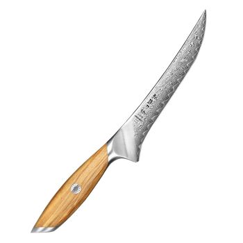 Couteau à filet HEZHEN Damas - Série phare X01 1