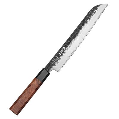 Cuchillo para pan de acero compuesto HEZHEN - Serie Retro PM8S