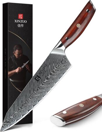 Couteau de chef Xinzuo Damas - Série B27 Yi 1