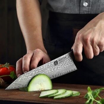 Couteau de chef Xinzuo Damas - Série F2 Zhen 5