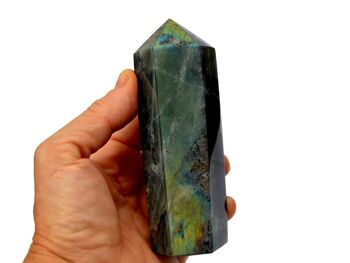 Pointe Tour en Labradorite Naturelle (110mm) 5