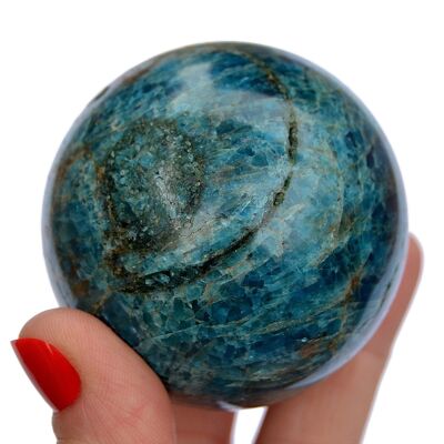 Sfera di cristallo blu apatite (45 mm - 60 mm)