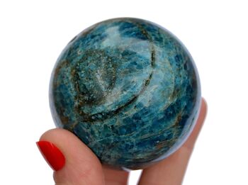Sphère de cristal d'apatite bleue (45 mm - 60 mm) 1