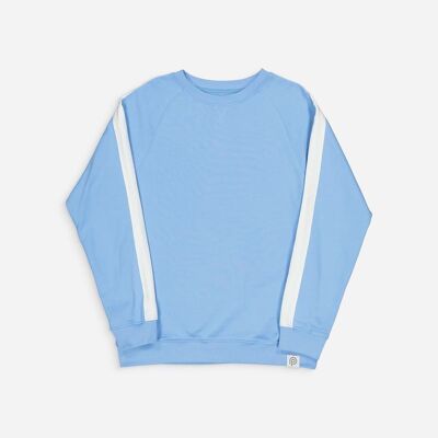 Sweatshirt Raglan Bleu Ciel Coton Bio