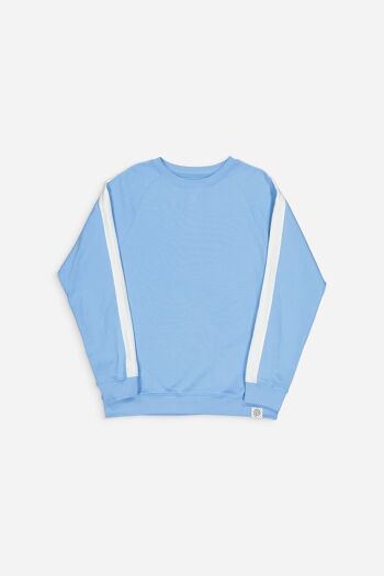 Sweatshirt Raglan Bleu Ciel Coton Bio 1