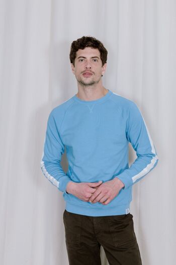 Sweatshirt Raglan Bleu Ciel Coton Bio 6