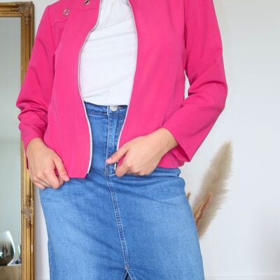 GIACCA BOMBER DRITTO FUCSIA