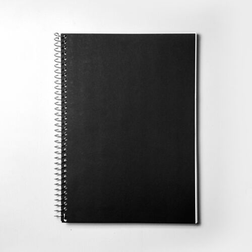 BLACK COVER. Notebook. Spiral. Dotted paper. A4