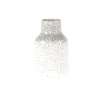 Vase en céramique à pois, Ø 12 x 20 cm, blanc brillant, 821943 1