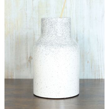 Vase en céramique à pois, Ø 16 x 27 cm, blanc brillant, 821981 2