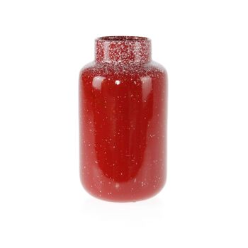 Vase en céramique à pois, Ø 16 x 29 cm, rouge brillant, 822131 1