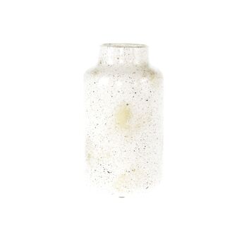 Vase en céramique à pois, Ø 13 x 24 cm, blanc brillant, 822124 1