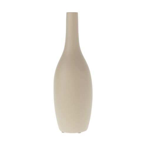 Keramik-Vase Flaschenform, Ø 11 x 30 cm, braun matt, 822179