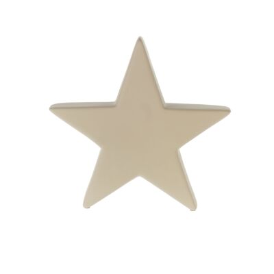 Estrella de cerámica, 32 x 9 x 30 cm, marrón mate, 822216