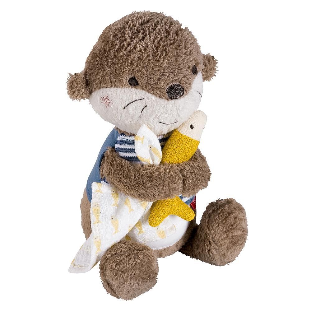 Veilleuse Loutre – peluche avec broderie « phosphorescente » et module veilleuse