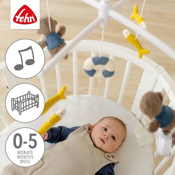 Music Mobile Otter – mobile à manivelle avec boîte à musique mélodie « La berceuse de Mozart » et personnages – avec fixation au lit pour bébés de 0 à 5 mois 3