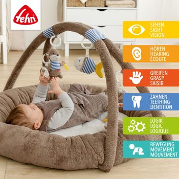 3D Activity Nest Otter – Arche de jeu particulièrement douce avec 7 jouets amovibles 2