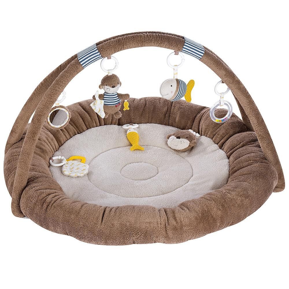 3D Activity Nest Otter – Arche de jeu particulièrement douce avec 7 jouets amovibles