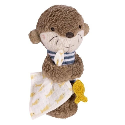 Stabgreifling Otter – Kuscheltier-Greifling zum Rasseln, Quietschen, Fühlen, Spielen