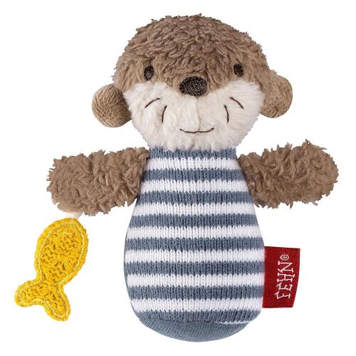 Mini-Rassel Otter – Mini-Greifling zum Rasseln, Fühlen, Spielen mit kuschelweichem Stoff-Tier