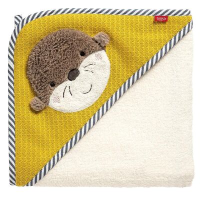 Asciugamano da bagno con cappuccio lontra – poncho da bagno in spugna con cappuccio e un simpatico motivo lontra