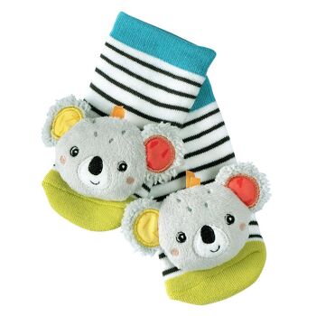 Chaussettes hochet Koala - chaussettes d'activité pour bébé pour saisir, cliqueter, donner des coups de pied et faire des bruits - jouets éducatifs pour bébés âgés de 0 à 12 mois 1