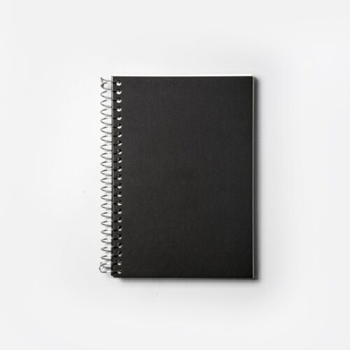 BLACK COVER. Notebook. Spiral. Dotted paper. Similar A5
