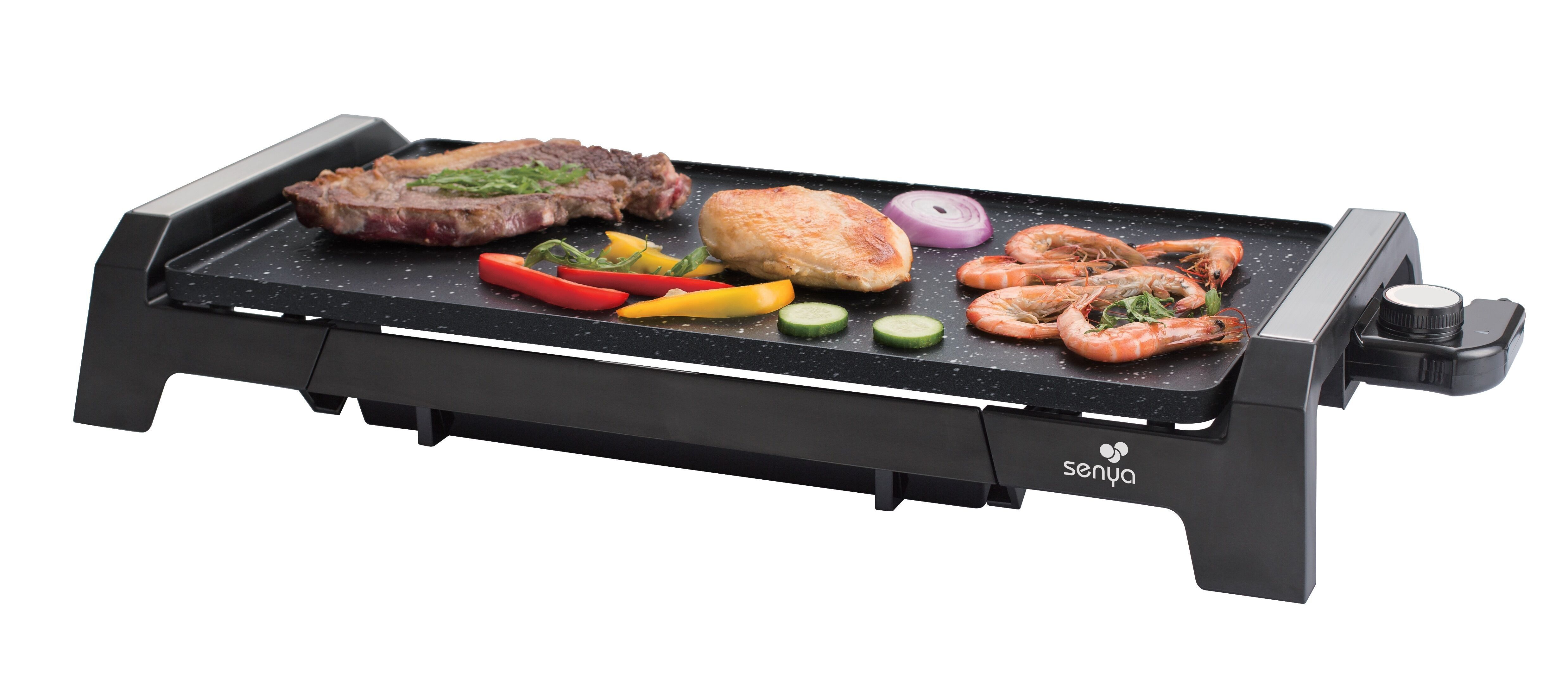 XL electric plancha with stone effect coating