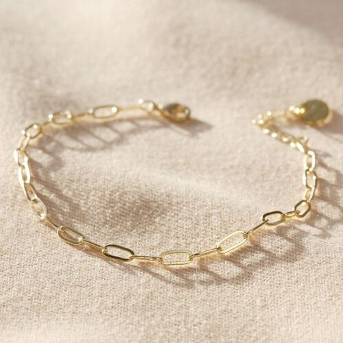 Gold Rectangle Chain Bracelet