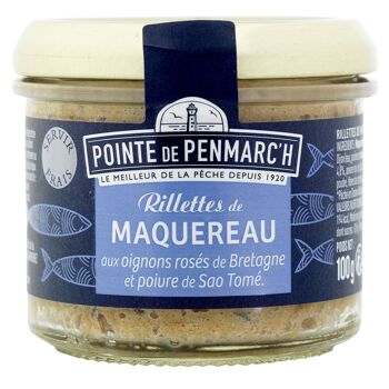 Tartinable Rillettes de maquereau aux oignons rosés de Bretagne et poivre de Sao Tomé - verrine 100g