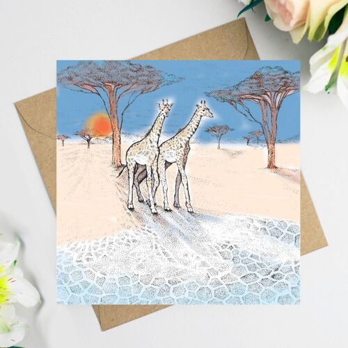 Wild Giraffes Greeting Card