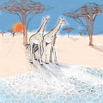 Girafes sauvages Carte de vœux 2