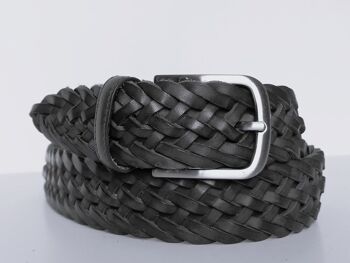 PACK de 10 ceintures AV TRZ-C1H. Ceinture sport en cuir tressé à la main, de couleur noire pour homme. Tailles S, M, L et XL 1