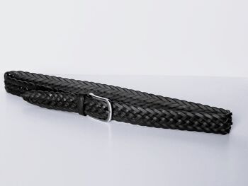 PACK de 10 ceintures AV TRZ-C1H. Ceinture sport en cuir tressé à la main, de couleur noire pour homme. Tailles S, M, L et XL 2