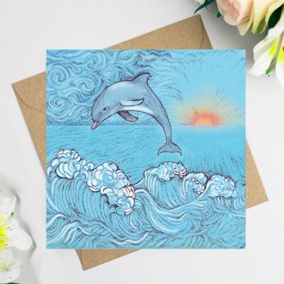 Delphin-Grußkarte