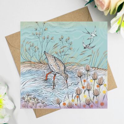 Redshank Greeting Card