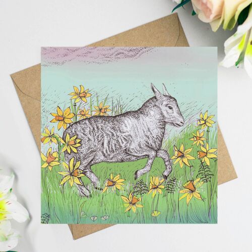 Spring Lamb Greeting Card