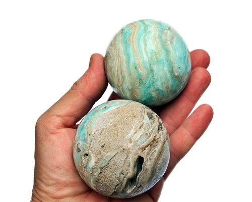 Blue Aragonite Sphere (55mm - 70mm)