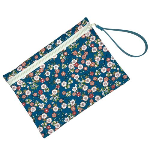 Pochette L madame, "Kimi" pétrole