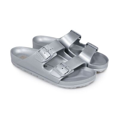 Vespe New Coachella grigio argento. Fibbie per sandali in Bio EVA