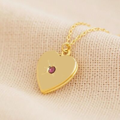 Collar Locket Corazón Febrero de Oro