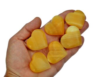 Coeur de cristal de calcite orange (30mm - 40mm) 12