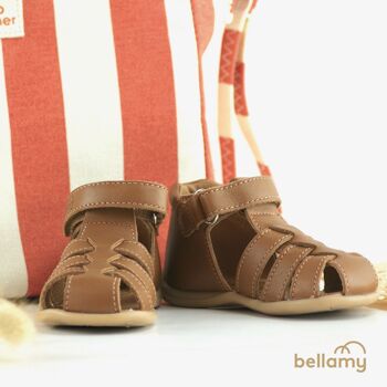 CHAUSSURE BÉBÉ-PARVEL  COGNAC BOY en cuir 3