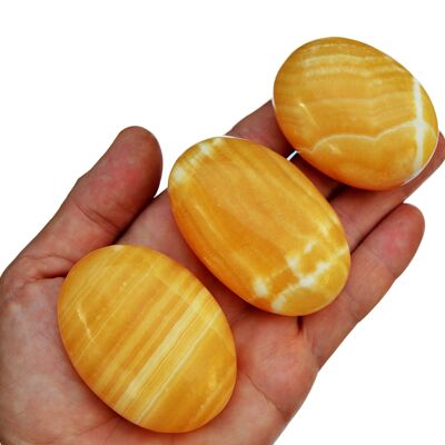 Pietra di palma calcite arancione (50 mm - 70 mm)